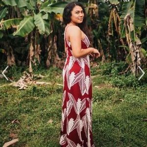 FE x Sig Zane - Golden Eye Maxi. Plum Kaui Ginger.